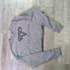 Don't tread on me uterus crop sweatshirt